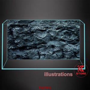 Polyester fish tank glass backdrop, fish tank background, fish tank decoration, aquatic rock style