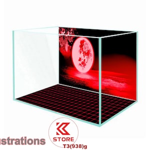 Polyester fish tank glass backdrop, fish tank background, fish tank decoration, Special style