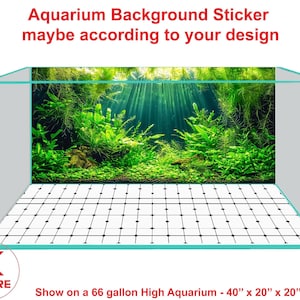 Custom Aquarium Background Sticker: Waterproof Fish Tank Wallpaper