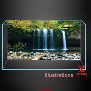 3D Aquarium Vinyl Wrap – Easy Peel & Stick Fish Tank Poster