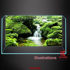 Ocean Fish Tank Background High Quality Waterproof Vinyl
