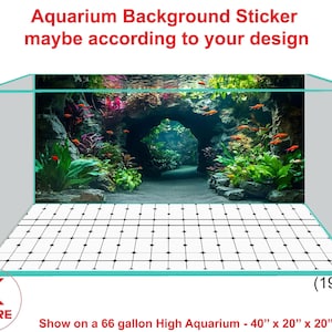 Aquarium Background Poster Sticker Decoration Aquarium Background Sticker maybe according to your design