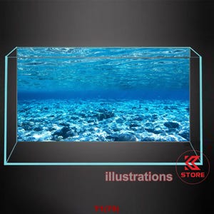 under water fish tank background , Polyester fish tank glass backdrop, fish tank background, fish tank decoration