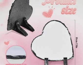 Slate heart sublimation photo blank