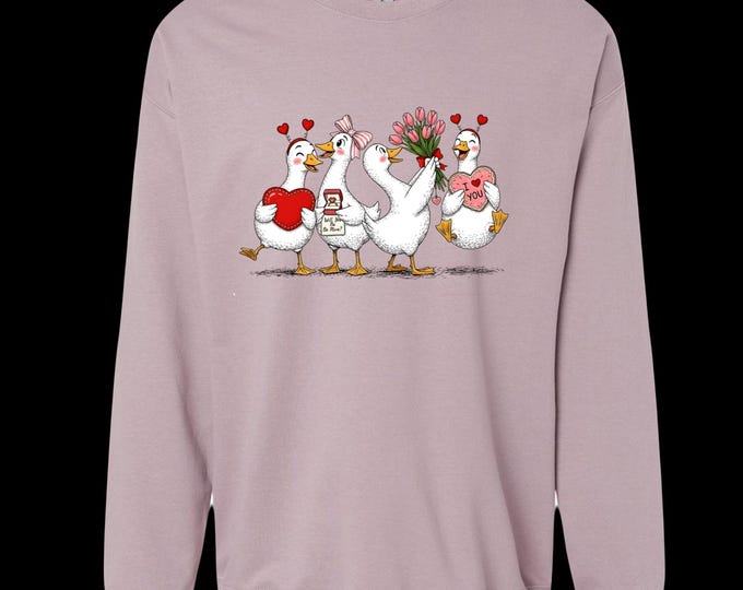 Featured listing image: Cute goose valentines will you be mine heart shirt