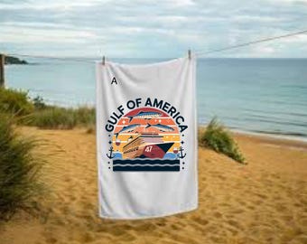 Beach towel Trump patriotic gulf of america