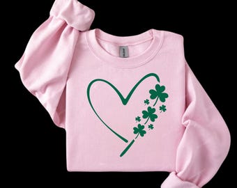 St. Patrick’s day Shamrock heart sweatshirt