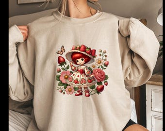 Cute strawberry girl sweatshirt