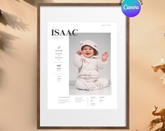 Personalized Baby Birth Stats Sign | Newborn Nursery Decor (Digital or Print)