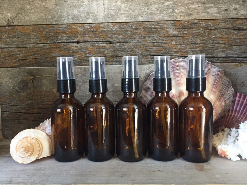 Download 5-2oz AMBER BOTTLES with TREATMENT PuMPS-Glass-For ...