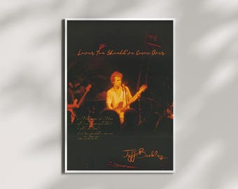 Jeff Buckley 'Lover You Should've Come Over' Vintage Poster