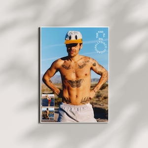Harry Styles Shirtless Poster, Kiss All the Time Disco Occasionally, Wall Art, Dorm Decor