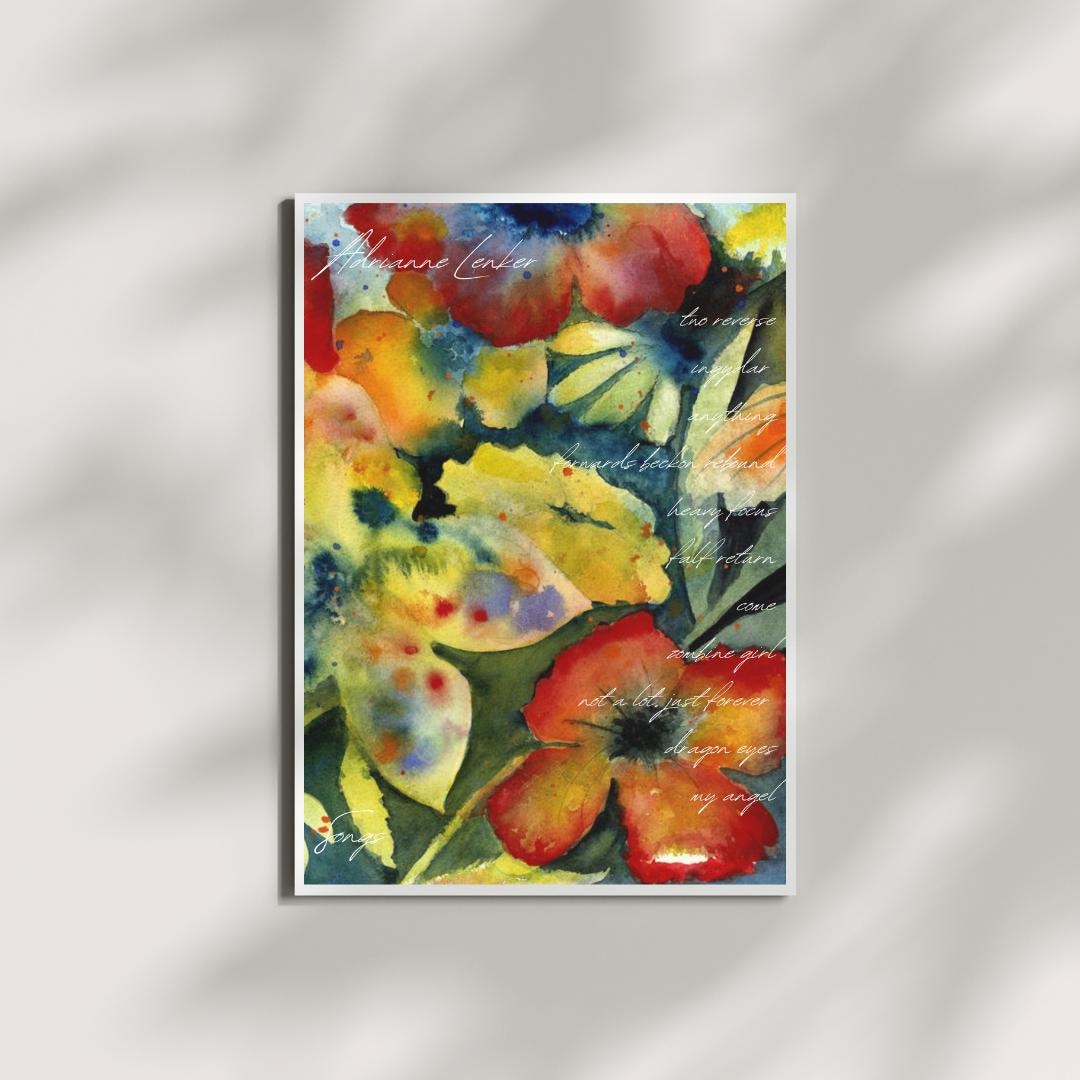 Adrianne Lenker Songs Poster: Floral Album Art Print - Etsy