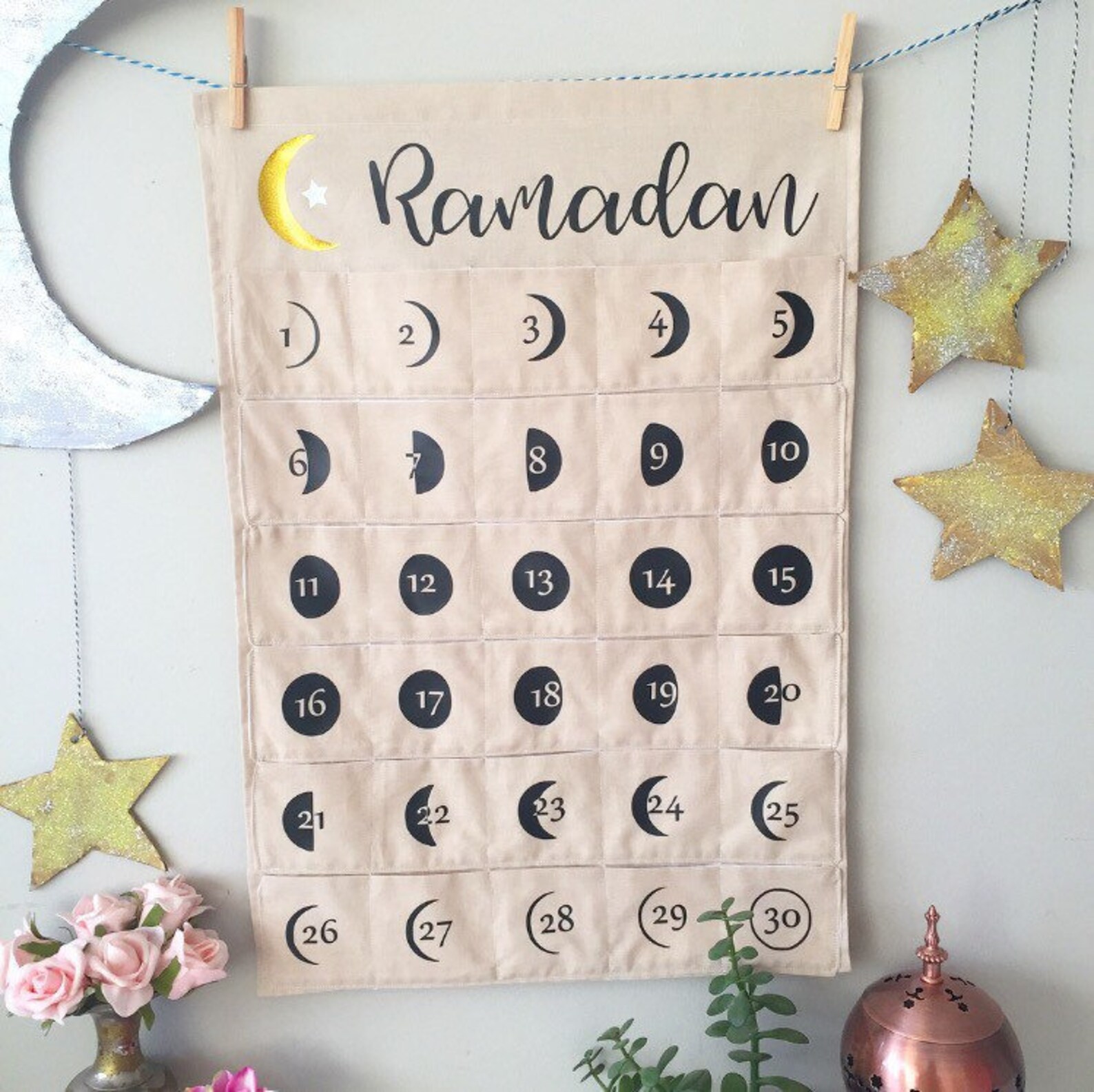 Lunar Ramadan Pocket Calendar Sand MADE TO ORDER Etsy