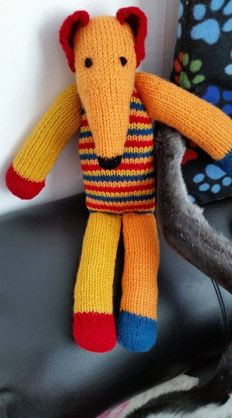 Sock Dog Greyhound Knitting Pattern Download Etsy