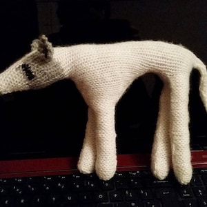 Knitting Pattern to make Small Danny the Greyhound model / toy Download image 1