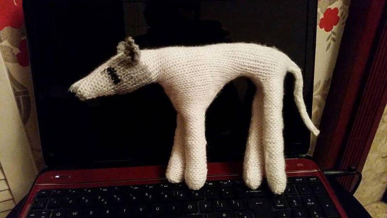 Knitting Pattern to make Small Danny the Greyhound model / toy Download image 1