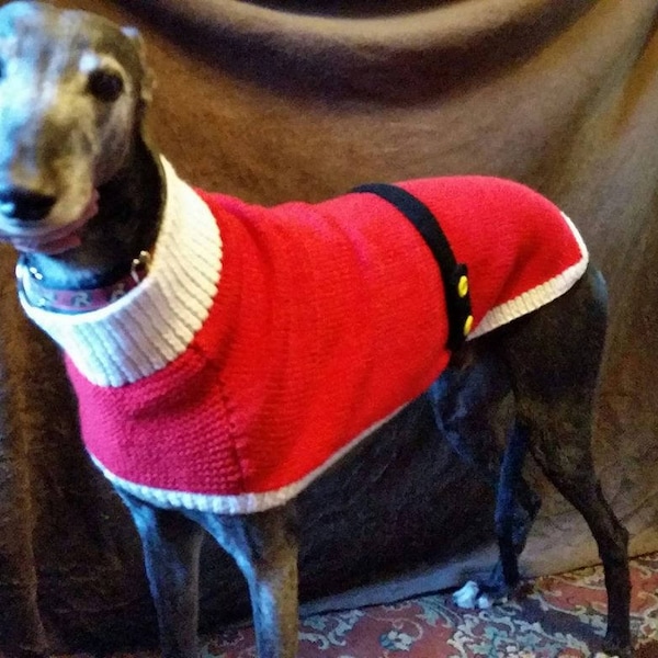 Greyhound Santa Coat Knitting Pattern Download