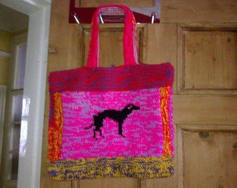 Pair of Greyhound Tote Bags Knitting Pattern Download