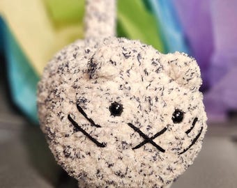 Spotted Cat Plush Toy Speckled Kitty Stuffed Animal Soft Cuddly Comfort Plush Unique Pattern Cat Gift Cozy Plush Companion