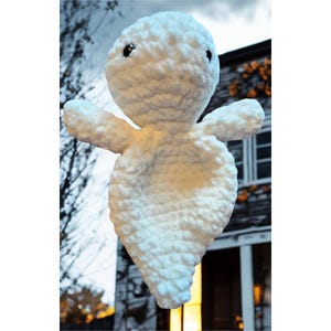 Ghost Plush Halloween Snuggler Ghost Stuffed Toy Spooky Season Plushie Handmade Crochet Ghost Ghost Toy  Halloween Baby Gift Ghost Stuffie