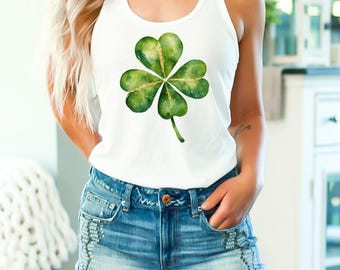 PNG con purpurina del día de San Patricio: diseño de sublimación de cuatro hojas, descarga digital de estilo irlandés con lentejuelas para manualidades, trébol de cuatro hojas de alta resolución PNG