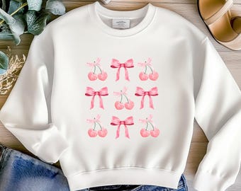 Cereza PNG Clipart- Lazo rosa PNG, San Valentín PNG, Lazo coqueto Clipart, Descarga digital del día de San Valentín, Lindo Club Social Png