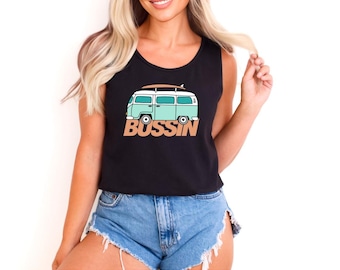 Bussin’ Bus Clipart / Descarga digital / Furgoneta retro, vintage, boho, viaje por carretera, descarga instantánea, ¡perfecta para manualidades, pegatinas y más!