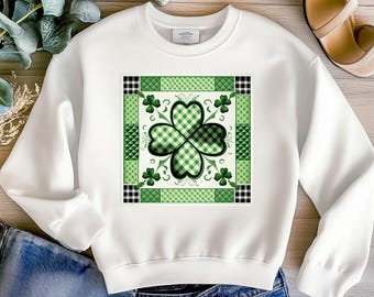 Diseño de trébol retro Día de San Patricio PNG - Sublimación de encanto irlandés, Clipart del día de San Patricio de coqueta vintage, Descarga digital