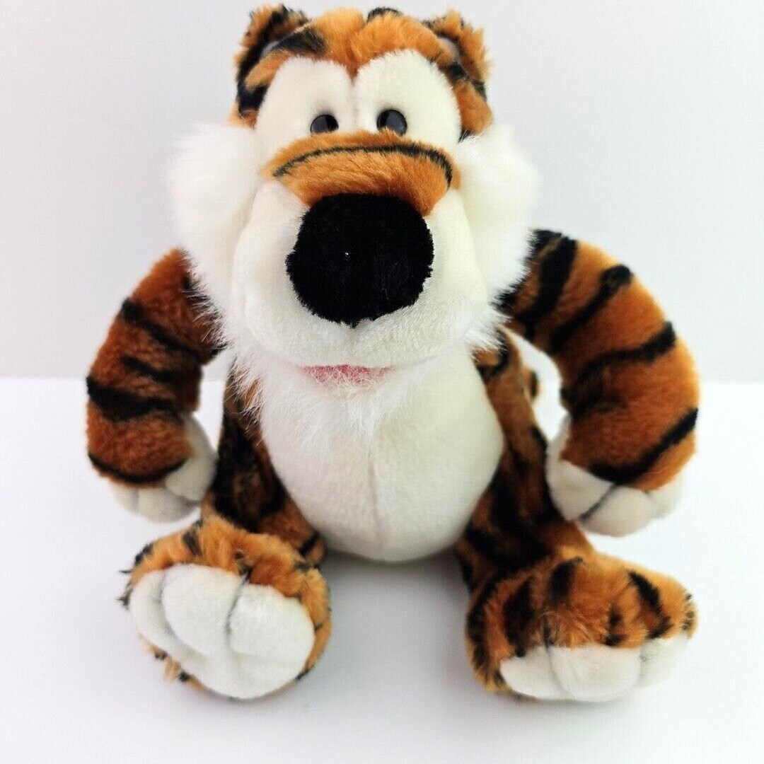 Vintage Sitting Tiger Cat Plush Manhattan Toy Company 1990s Stuffed vintage-sitting-tiger-cat-plush-manhattan-toy-company-1990s-stuffed