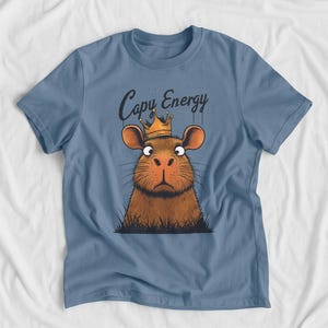 Unisex Capy Energy T-Shirt,  Funny Capybara Crown Graphic Tee,  Cute Capy shirt for Capybara, Lovers  Capybara Gift