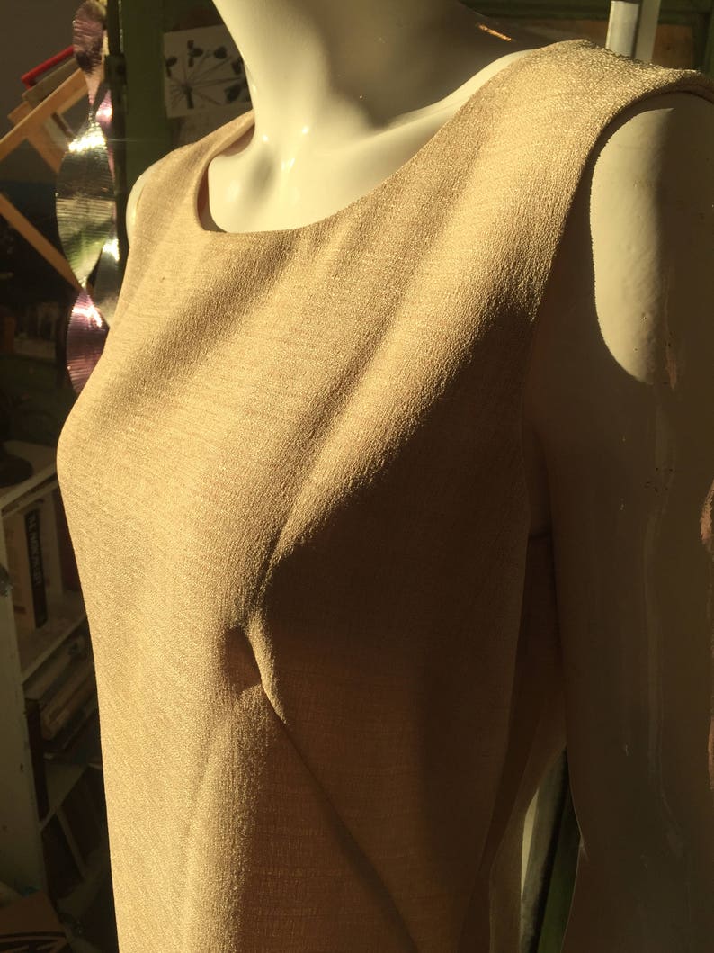 Tan Vntg 90/'s Shift Dress with jacket
