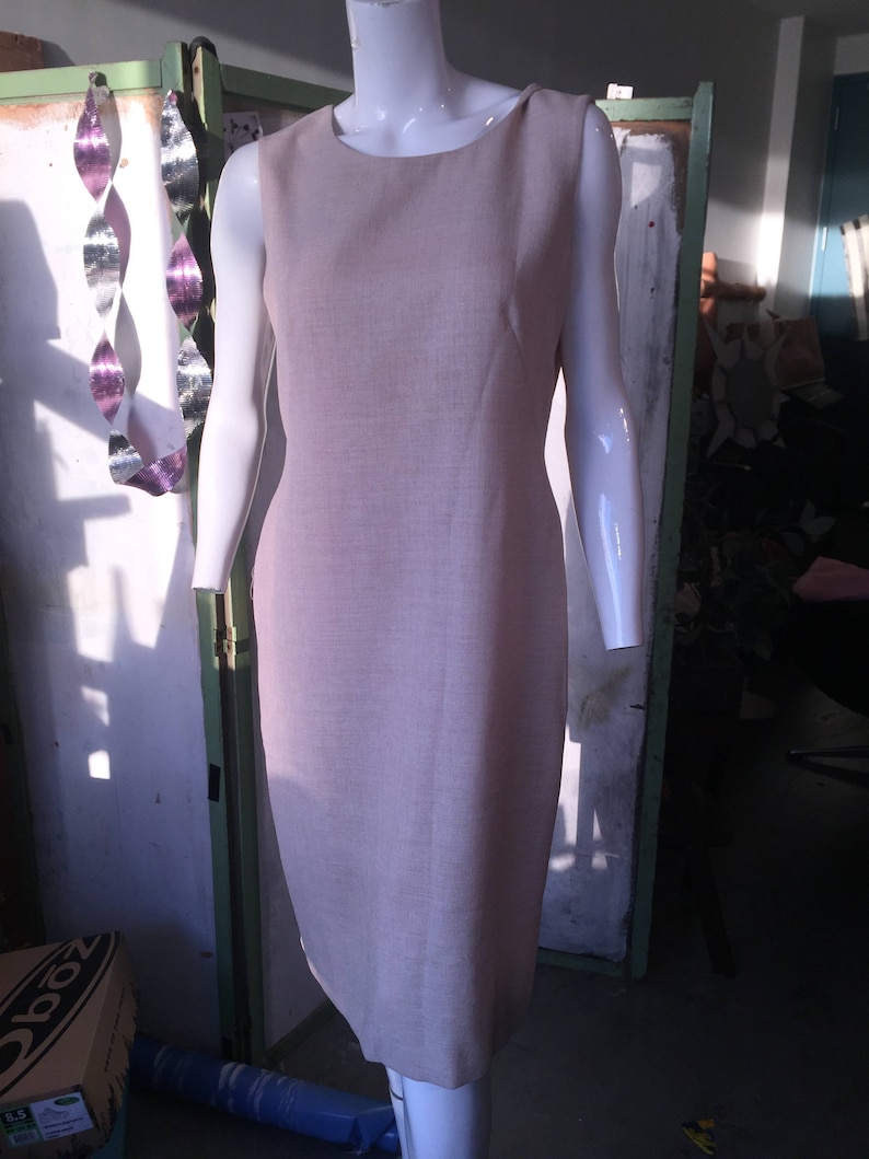 Tan Vntg 90/'s Shift Dress with jacket