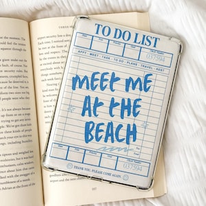 Kindle Insert - Meet Me At The Beach Summer - Clear Case, Printable Kindle Accessories, Digital Download for Kindle, Book Lover Gift