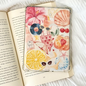 Kindle Insert - Summer Time for Clear Case, Printable Kindle Accessories, Digital Download for Kindle, Book Lover Gift