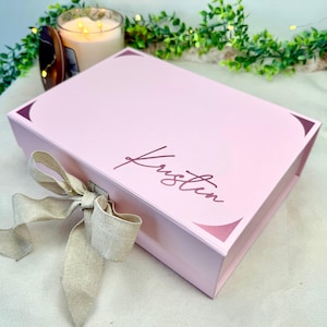 Personalized Pink Magnetic Gift Box: Bridesmaid Proposal Box