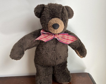 North American Bear Co. Chester Brown Teddy Red Bow 4079 1993 13"