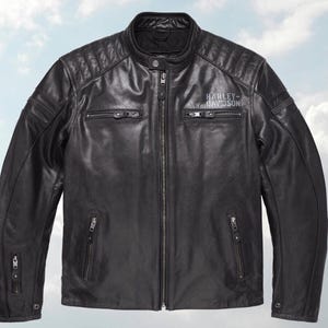 Veste Harley Davidson / veste en cuir / veste de moto ''#1 Skull CE''