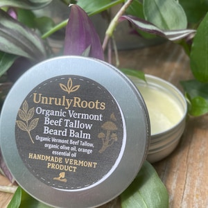 Organic Tallow Beard Balm: Handmade Vermont Men&#39;s Grooming