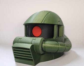 Zaku Helmet TCG Deck Box | 3D Printed Gundam Card Holder | Magnetic Lid | Fits 100 Cards | Anime Mech Gift for Trading Card Games