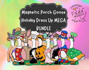 Magnetic Porch Goose, Porch goose clothes, Porch goose outfits, Fridge Goose, Porch goose Easter, Classroom Goose, Silly goose party