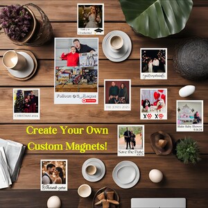 Set of Custom Photo Magnet Fridge Picture Magnets Photo Custom Magnetic Photo Personalized Decor Gift Refrigerator Magnet Set of Magnets