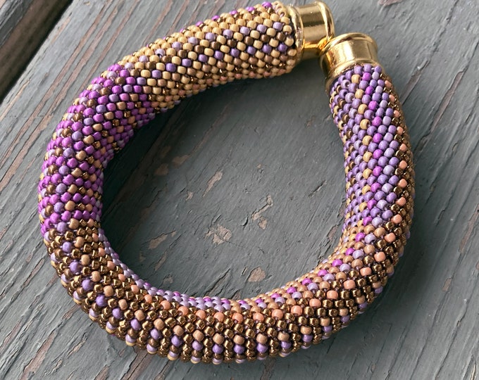 Featured listing image: MEL Bracelet PATTERN Single Stitch Bead Crochet Double Euro Bead Bracelet Pattern Bead Crochet