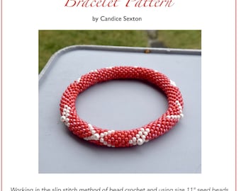 Valentine's Day Bead Crochet Bracelet Pattern Bead Crochet Pattern