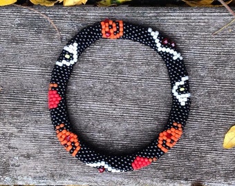 Halloween Bead Crochet Bracelet Pattern & Bead Kit Bead Crochet Pattern Bead Crochet