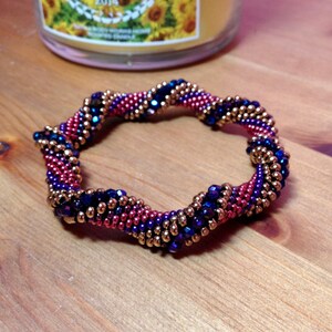 Berry Twist Bead Crochet Slip Stitch Bracelet Pattern