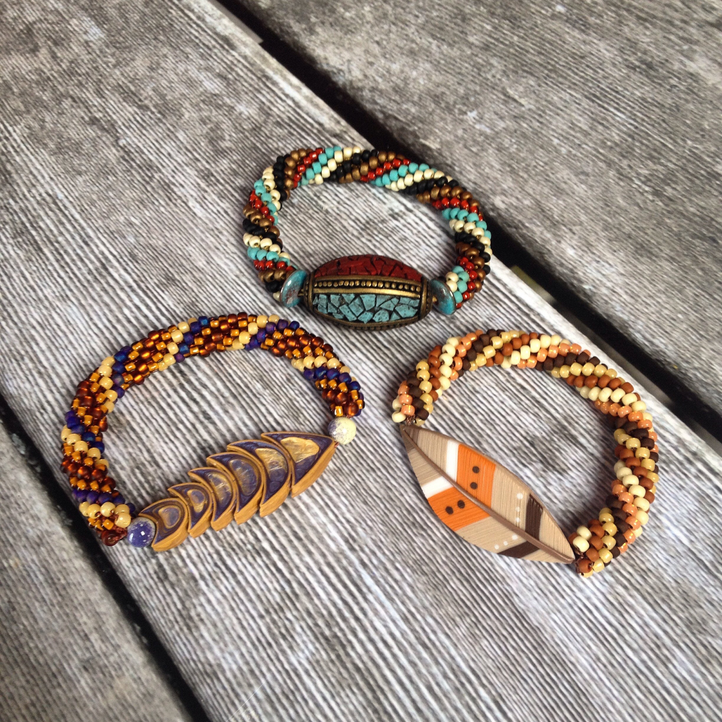 Bead Crochet Kit for the Beginner - Tribal Bead or Fish Bracelet