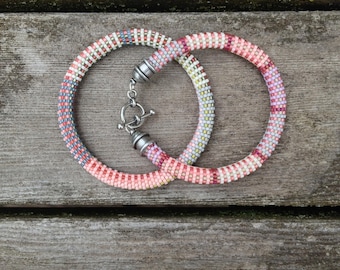 Fabric Weave No. 6/7 Bead Crochet 10 Patterns and Kit for Light color Toho AIKO Bracelet Set