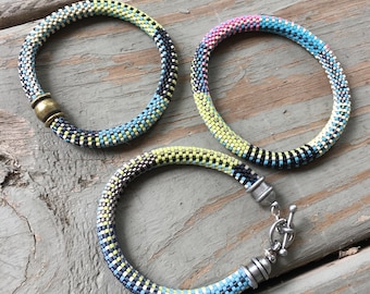 Beth Series - 9 Around Bead Crochet Slip Stitch with all 3 Bracelet Patterns