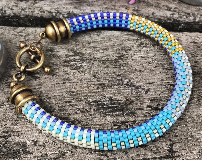 Featured listing image: Susan Bracelet Pattern - 9 Around Bead Crochet Slip Stitch